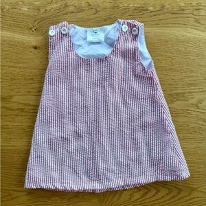 Sugar Bee Baby Girl'sz Dress in Red and White Stripes